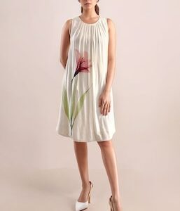 Dobby Midi Dress